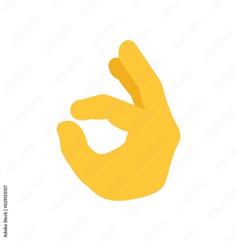 Okay hand emoji vector gesture symbol vector de Stock | Adobe Stock