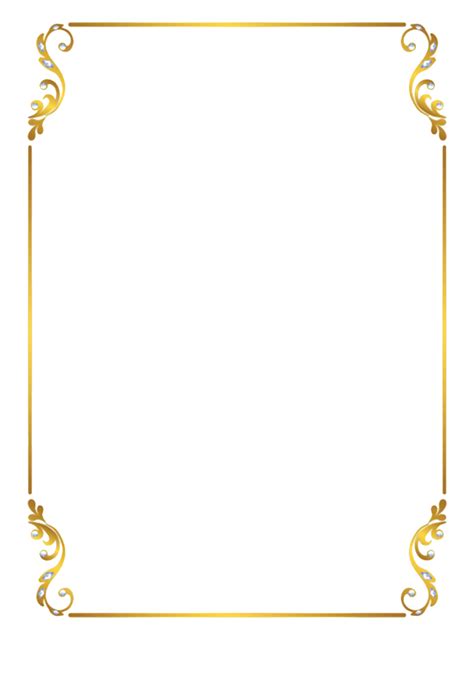 Elegant Gold Border Transparent