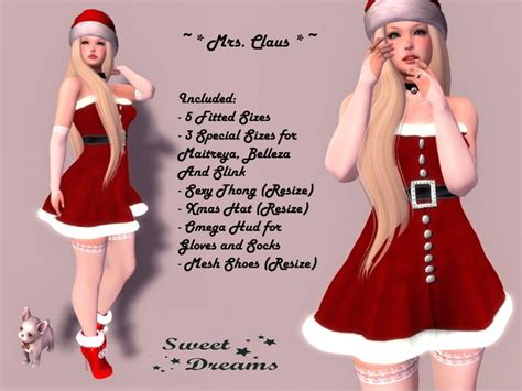 Second Life Marketplace - .::SD::. Mrs. Claus Outfit