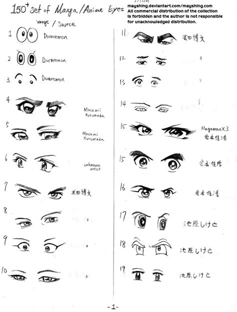 Anime manga eyes collection