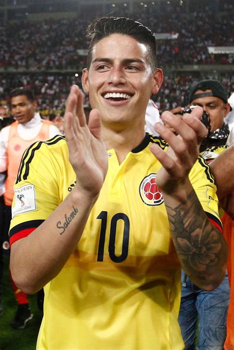 LIMA, PERU - OCTOBER 10: James Rodriguez of Colombia celebrates the ...