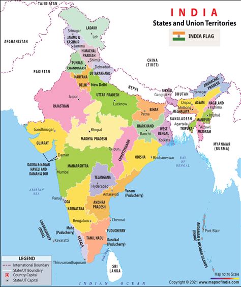 Map Of India States And Territories - Gretel Hildagarde