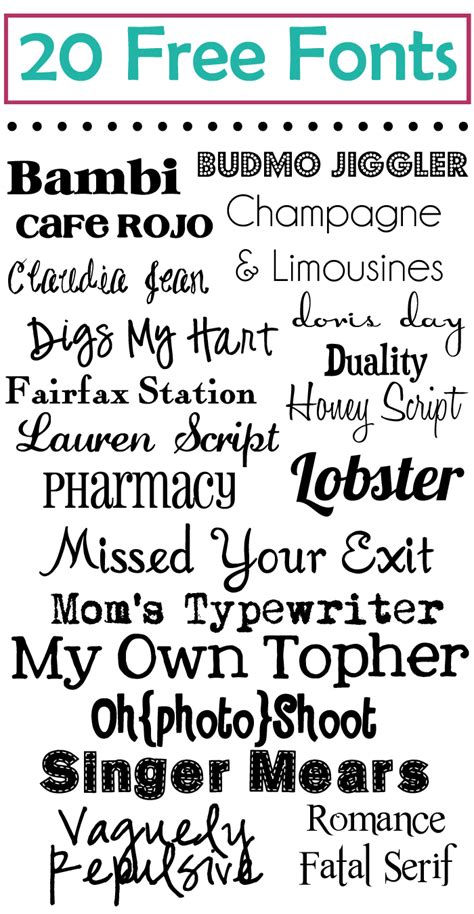 20 Super Cute Fonts