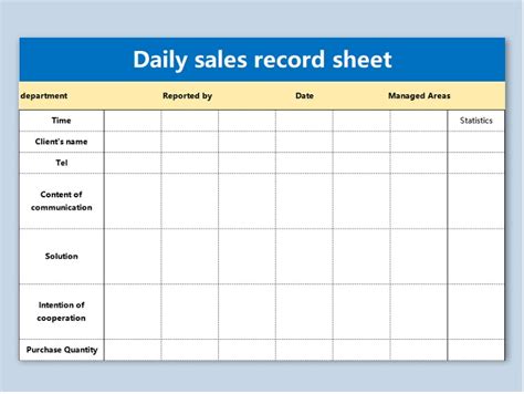 Sales Report Excel Template