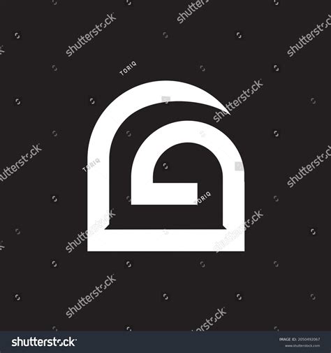 Unique Initial Letter G Silhouette Logo Stock Vector (Royalty Free ...