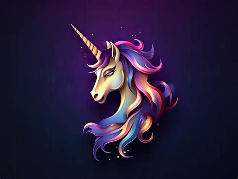 Premium AI Image | a unicorn with rainbow hair