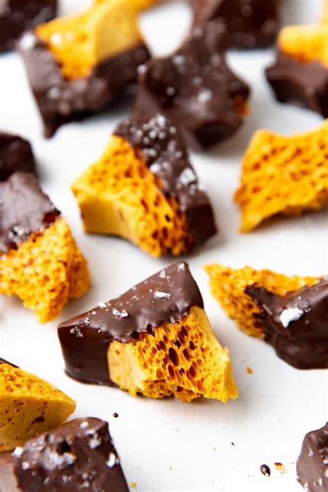 The Best Honeycomb Recipe (Easy honeycomb candy) - The Flavor Bender