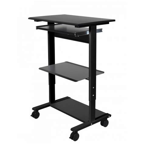 Mobile Standing Computer Workstation - Keyboard Tray | Standing ...