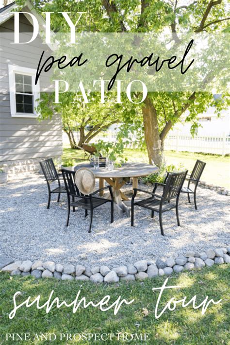 DIY Pea Gravel Patio Tour - Pine and Prospect Home