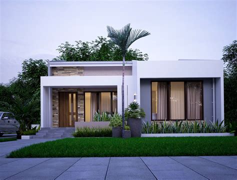 Simple Modern Exterior House Design One Floor - Nada Home Design