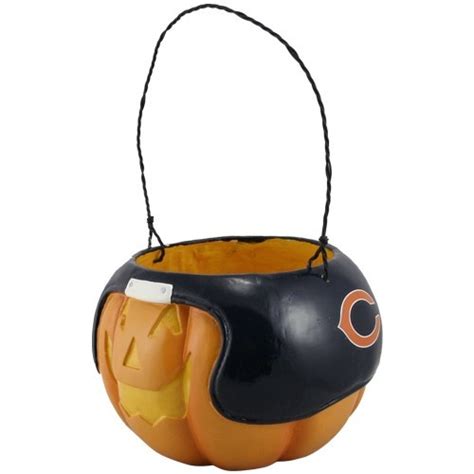 Chicago Bears Halloween Pumpkin Bucket | Bear halloween, Halloween ...