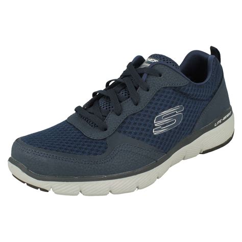 Mens Skechers Air Cooled Memory Foam Trainers Flex Advantage 3.0 52954