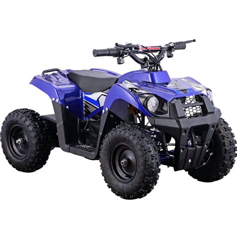 MotoTec Monster 36V 500W Kids Battery Powered ATV Four Wheeler Blue ...