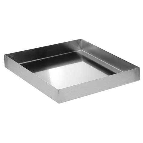 Expressly Hubert® Rectangular Stainless Steel Pan - 12"L x 10"W x 1 1/2"H