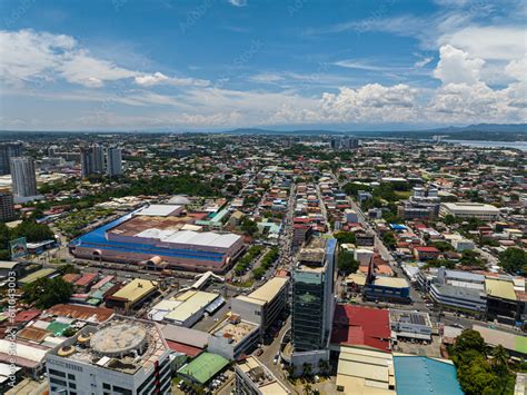 Beautiful top ariel view of Capital City of Mindanao. Davao, City ...