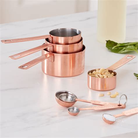 Copper Measuring Cups & Spoons Set | Brylane Home