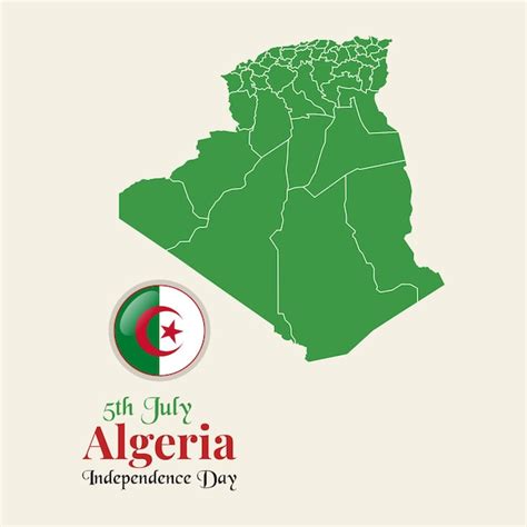 Premium Vector | Algeria flag map vector image