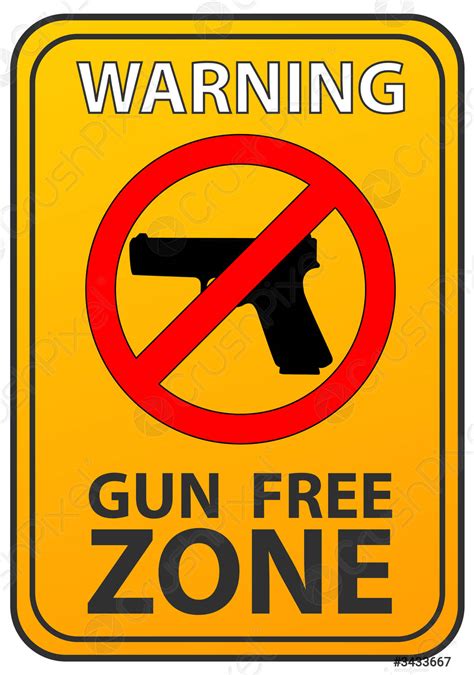 Gun free zone - stock vector | Crushpixel