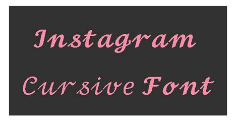 Instagram Cursive Font - Psfont tk