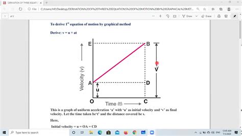 Equation Of Motion By Graphical Method Class 9