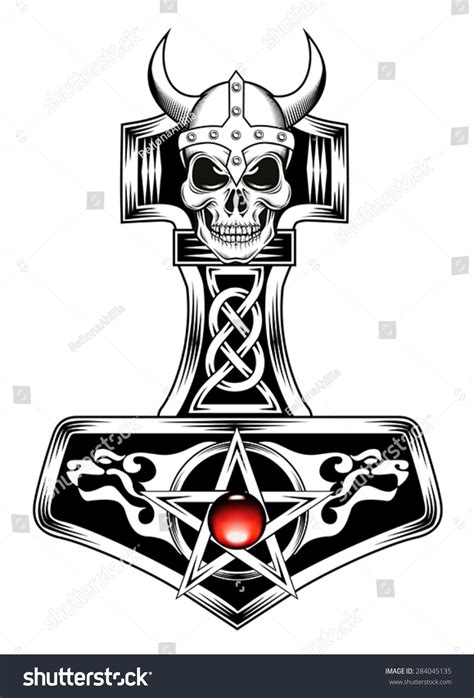 Hammer Thor Medieval Viking Symbol Stock Vector (Royalty Free ...