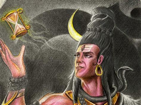 Angry Lord Shiva Pencil Sketch