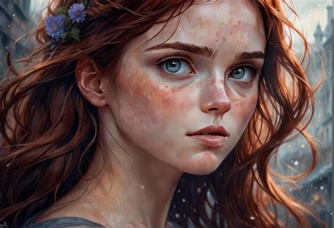 Premium Photo | Digital illustration of a girl with a fantasy ...