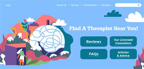 Find therapist near you, website with information 17527362 Vector Art ...