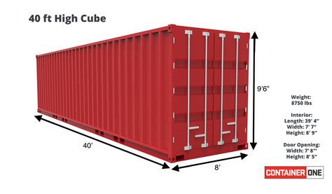 40 ft Shipping Container High Cube Wind & Water Tight (40HCWWT ...