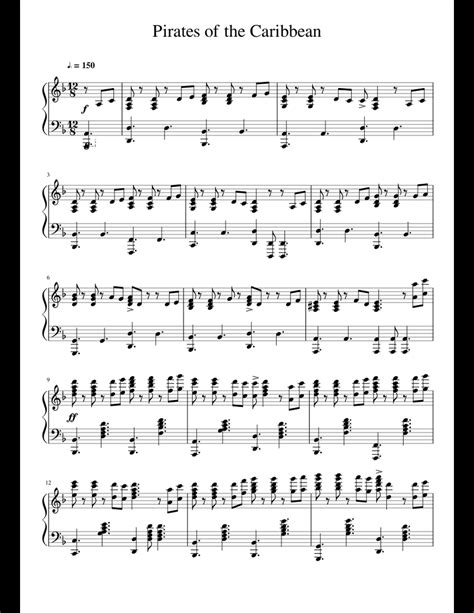 pirates of the caribbean piano easy sheet music Tubescore: pirates of ...