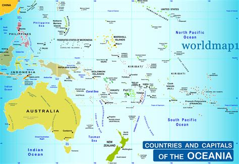 Oceania Map - Guide of the World