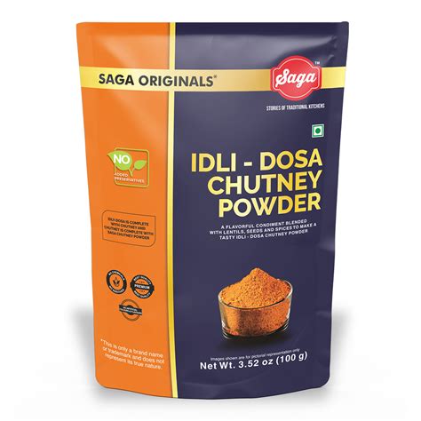 Buy Instant Idly - Dosa Chutney Powder (Podi/Mix) Online | Saga Foods