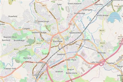 Rochdale Map - Map Of Rochdale, Greater Manchester - Visit North West