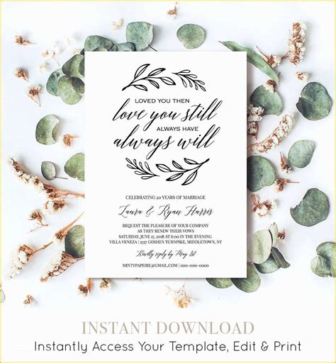 Vow Renewal Invitation Templates Free Of Renew Vows Invitation Template ...