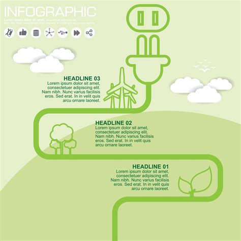 Nature infographics design templates set, vector eps10 illustration ...