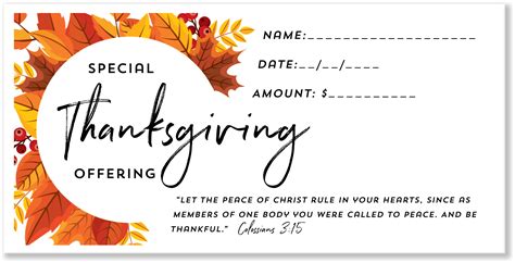 Thanksgiving Tithing Envelopes for Church | Quick Shipping