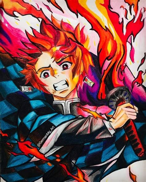 Kamado Tanjirou sun breathing by GermanMgArt on DeviantArt