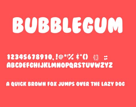 Bubble Gum Font Free Free Fonts