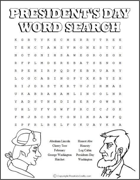 3 Printable President's Day Word Puzzles