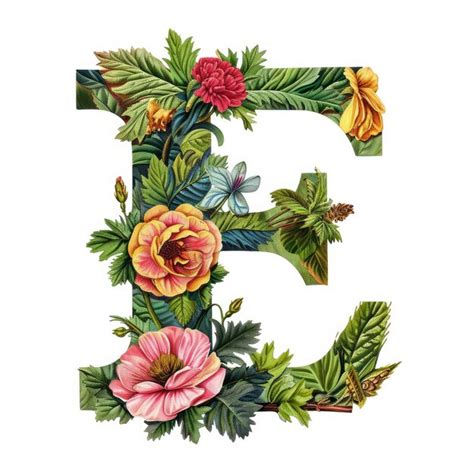 Premium Photo | Floral Split Alphabet Monogram Split Letter Split Font ...