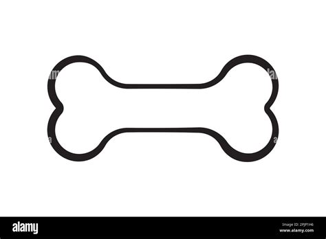 Bone for pet dog. Bone outline icon. Canine food symbol. Vector ...