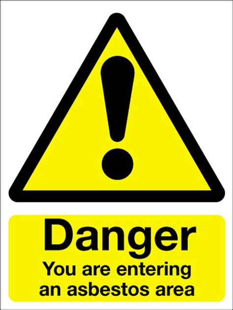 Danger you are entering an asbestos area sign - Signs 2 Safety