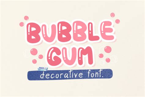 Bubble Gum Font By Khim08studio · Creative Fabrica