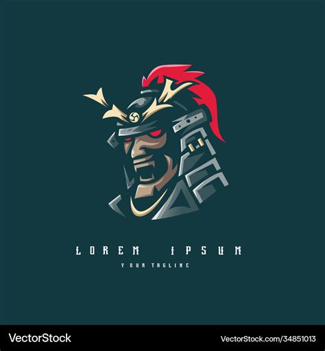 Samurai logo design Royalty Free Vector Image - VectorStock