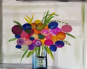 SIP n PAINT Whimsical Flowers - Wine and Painting Party in New Jersey ...