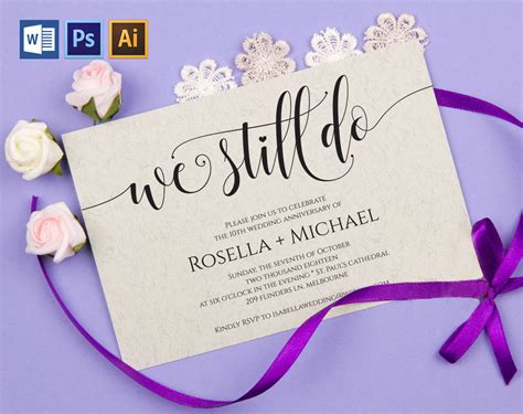 Vow Renewal Invitation SHR401 | Creative Wedding Templates ~ Creative ...