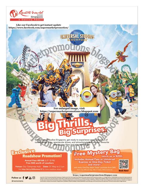 RWS Universal Studios Singapore Deals 30 May 2019 ~ Supermarket Promotions