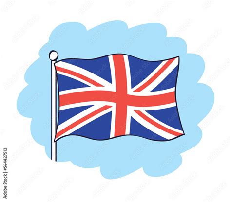 Vetor de UK, United Kingdom, British flag cartoon vector icon. Great ...