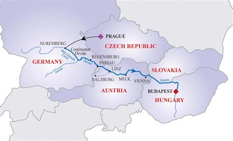 Danube River Cruise Map – Map Of The Usa With State Names