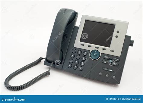 Modern Telephone On White Stock Photo - Image: 11901710